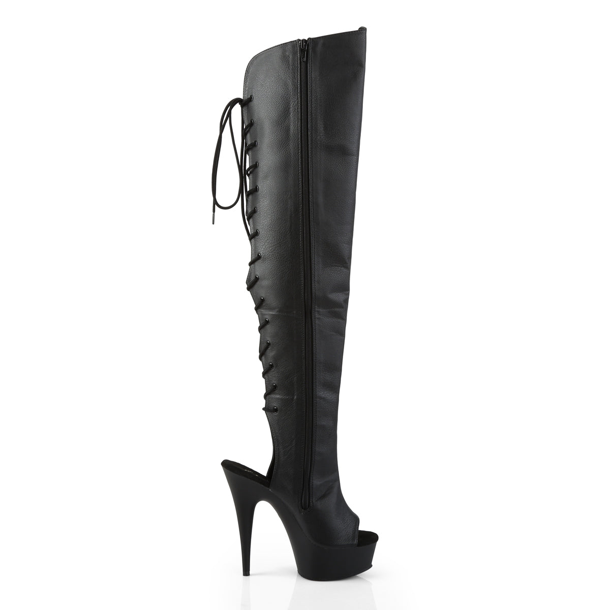 Pleaser Stivali da donna DELIGHT-3019 Blk in ecopelle / BLK opaco