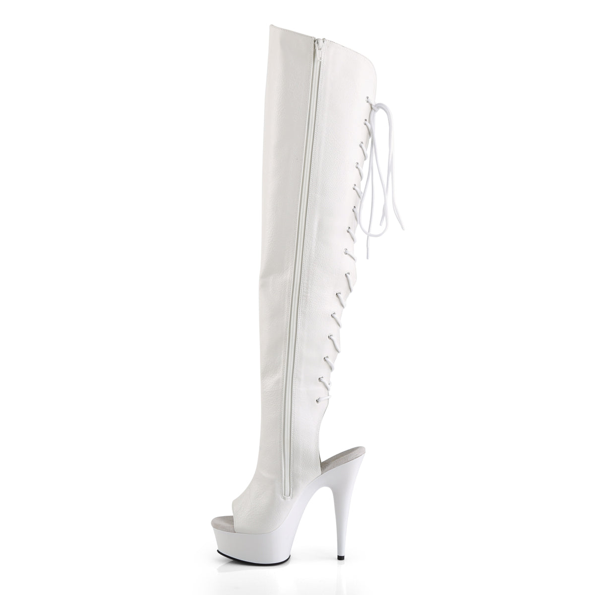 Pleaser Stivali da donna DELIGHT-3019 Wht in ecopelle / wht