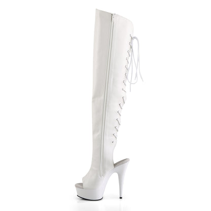 Pleaser Stivali da donna DELIGHT-3019 Wht in ecopelle / wht