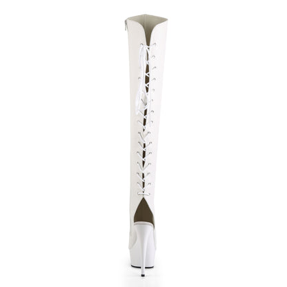 Pleaser Stivali da donna DELIGHT-3019 Wht in ecopelle / wht