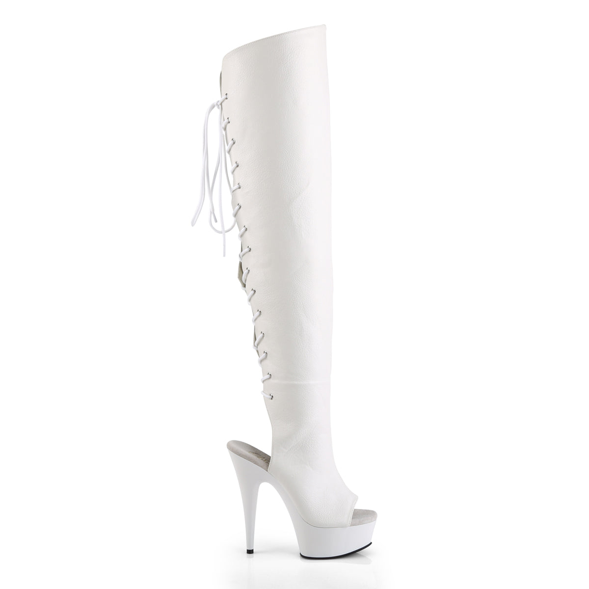 Pleaser Stivali da donna DELIGHT-3019 Wht in ecopelle / wht