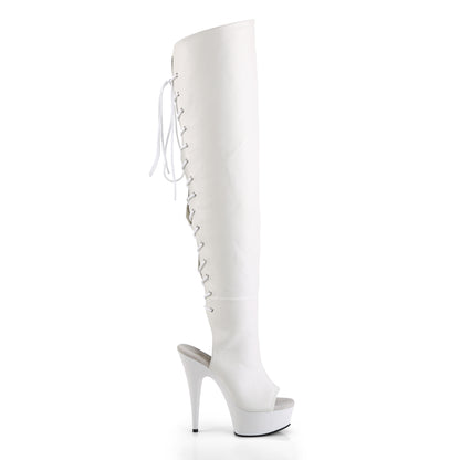 Pleaser Stivali da donna DELIGHT-3019 Wht in ecopelle / wht