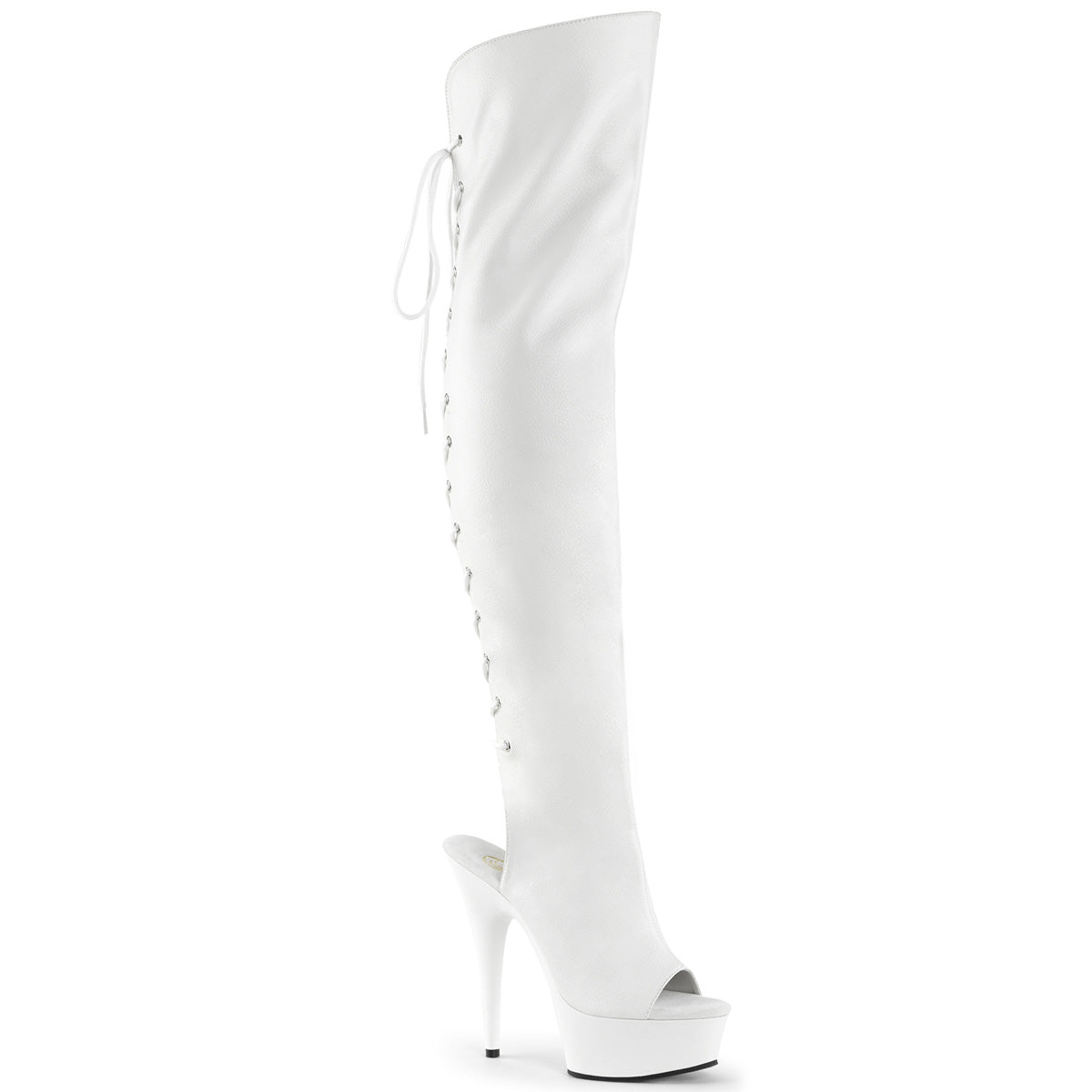 Pleaser Stivali da donna DELIGHT-3019 Wht in ecopelle / wht