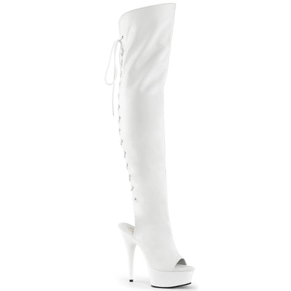 Pleaser Stivali da donna DELIGHT-3019 Wht in ecopelle / wht