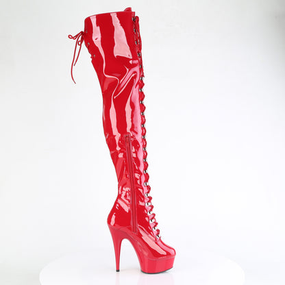 Pleaser   DELIGHT-3022 Red Str Pat/Red