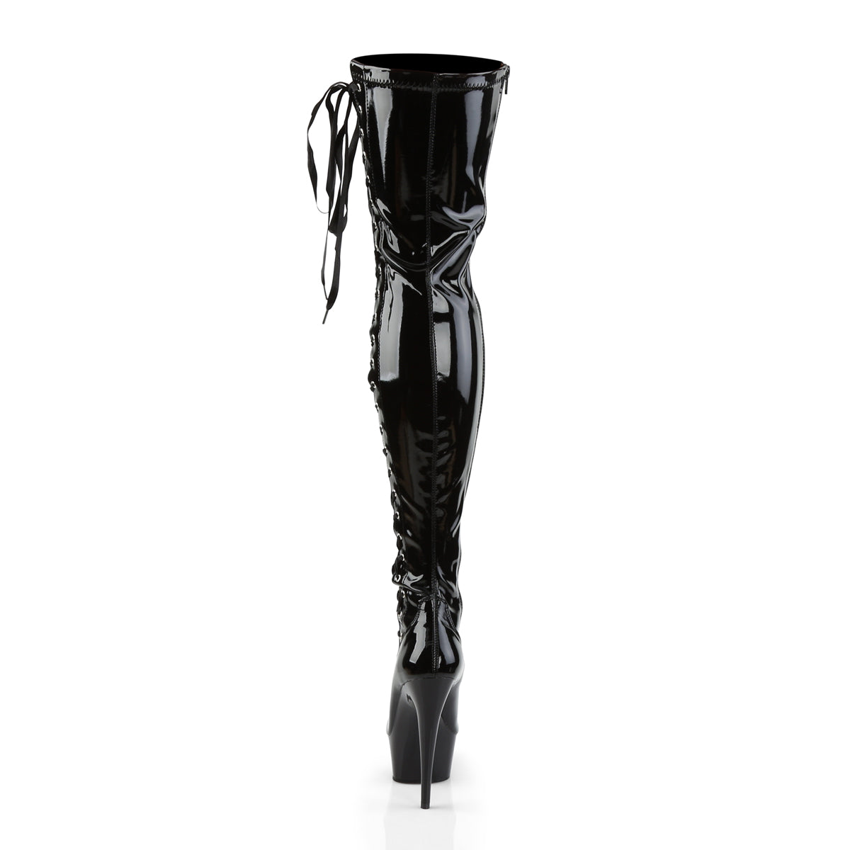 Pleaser Stivali da donna DELIGHT-3050 BLK STR PAT / BLK