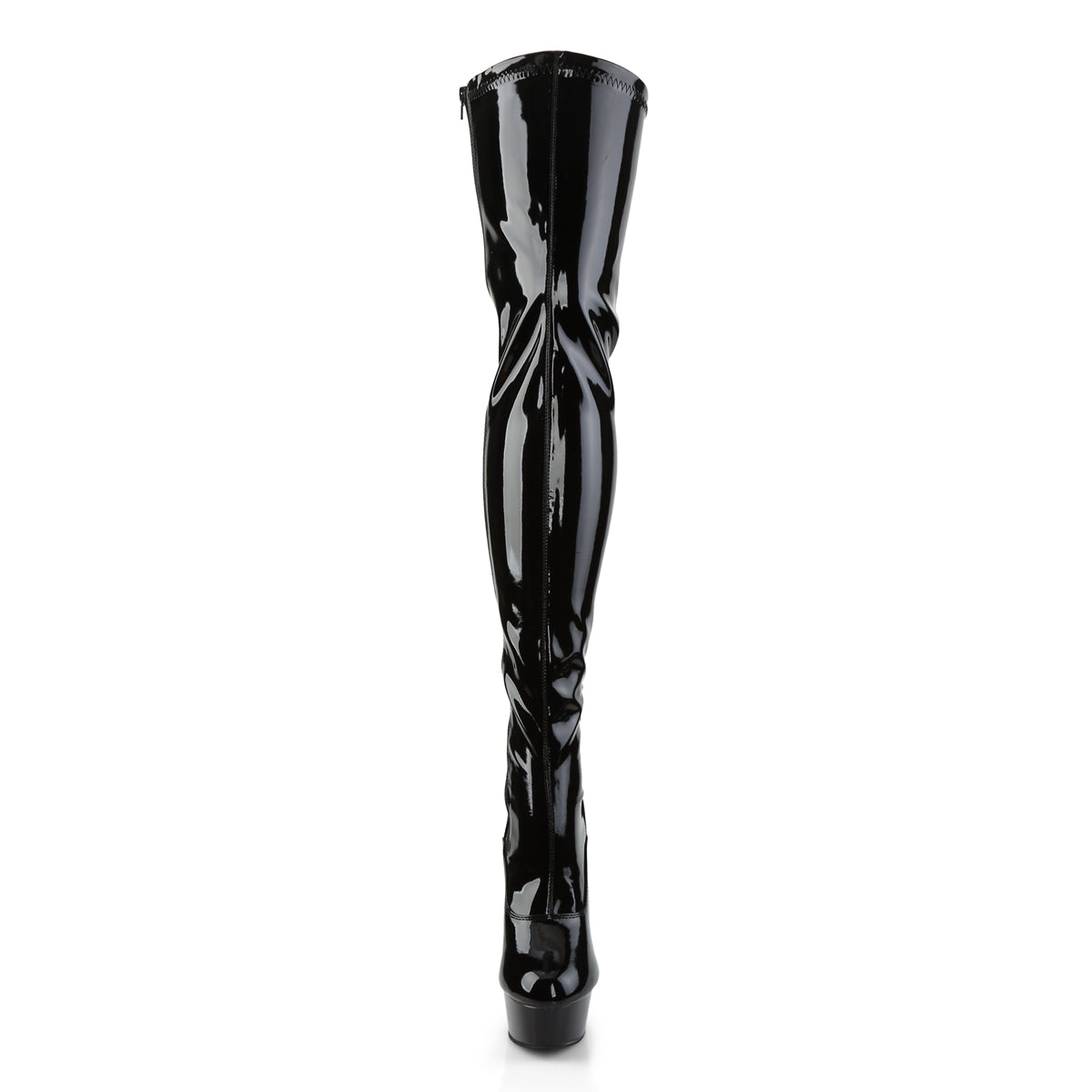 Pleaser Stivali da donna DELIGHT-3063 BLK STR PAT / BLK