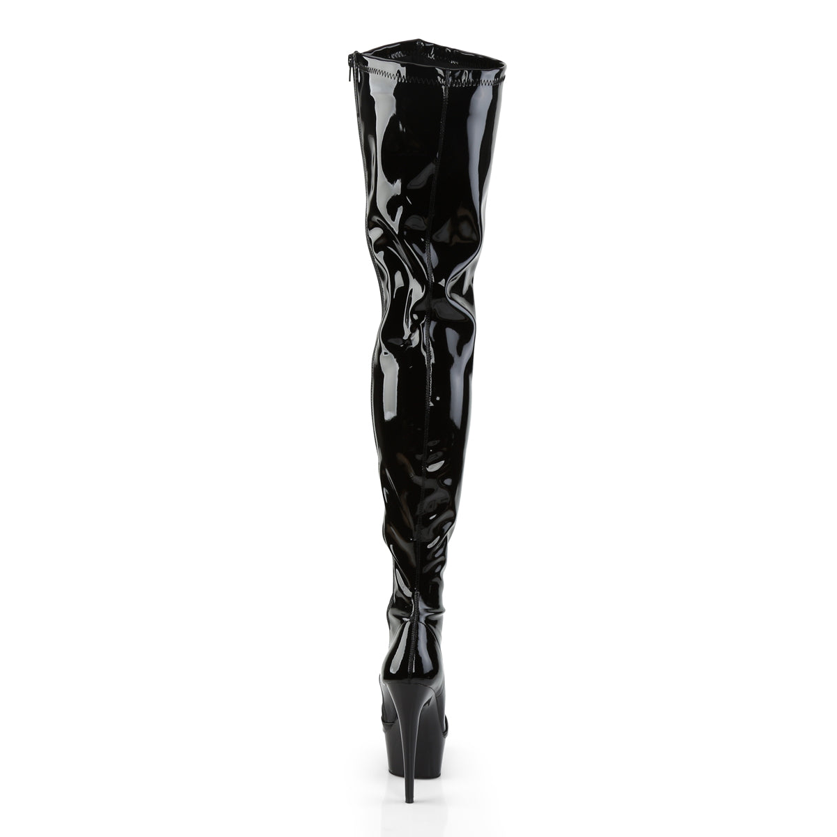 Pleaser Stivali da donna DELIGHT-4000 BLK STR PAT / BLK