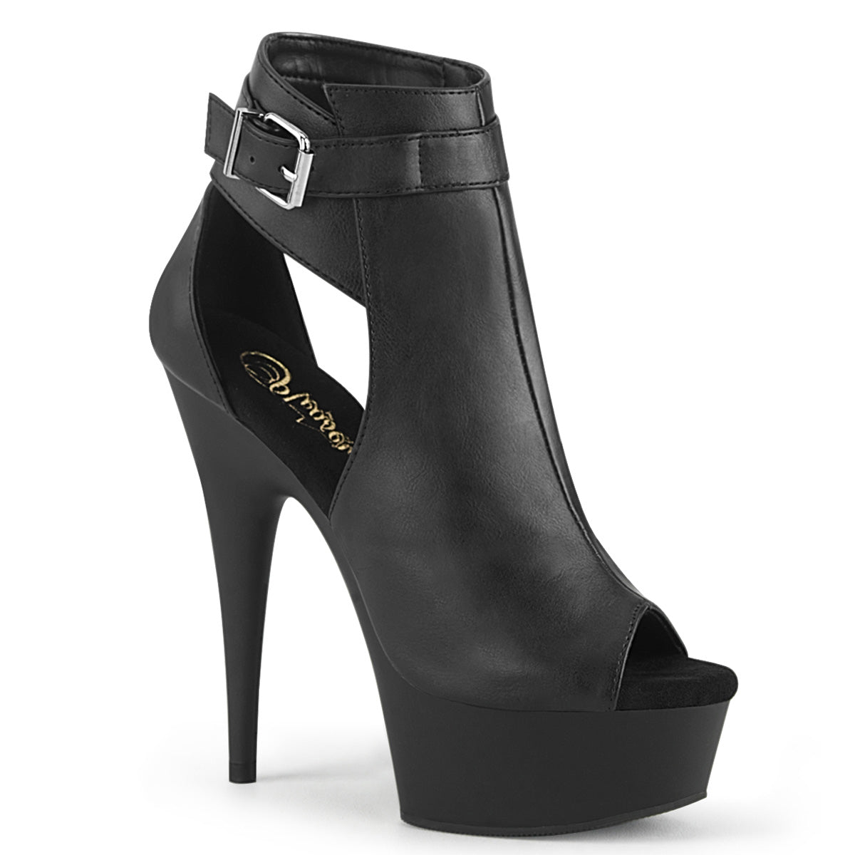 Pleaser Stivaletti da donna DELIGHT-600-10 Blk in ecopelle / BLK opaco