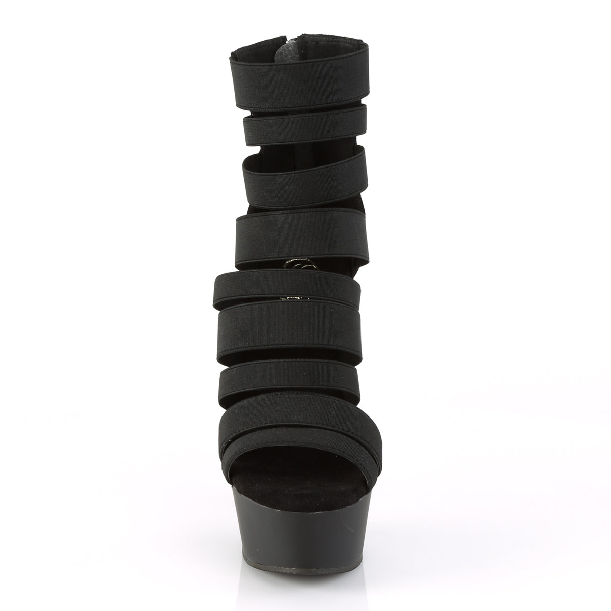 Pleaser Sandali da donna DELIGHT-600-17 BLK Elastic Band / Blk Matte