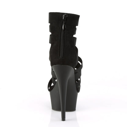 Pleaser Sandali da donna DELIGHT-600-17 BLK Elastic Band / Blk Matte