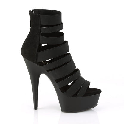 Pleaser Sandali da donna DELIGHT-600-17 BLK Elastic Band / Blk Matte