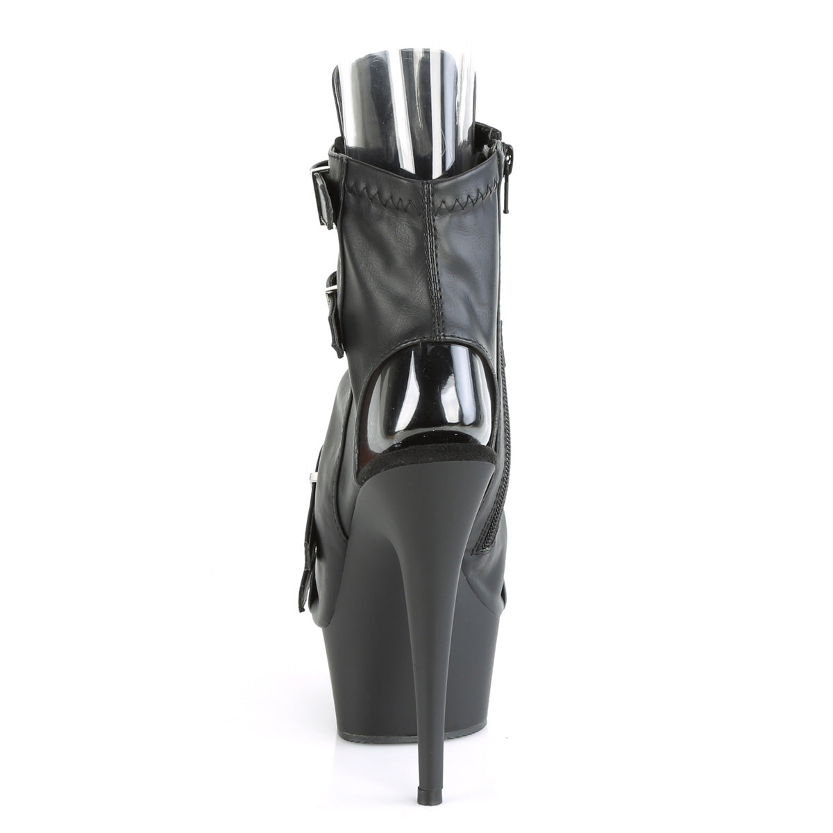 Pleaser Stivaletti da donna DELIGHT-600-19 BLK in ecopelle / BLK opaco