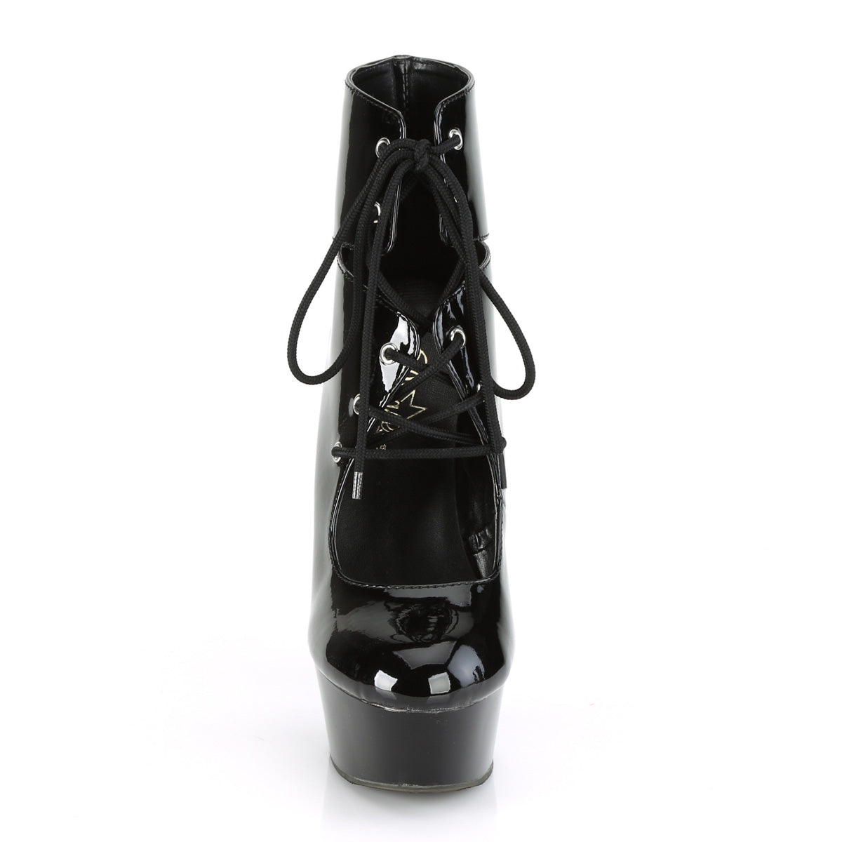 Pleaser Stivaletti da donna DELIGHT-600-22 BLK PAT / BLK