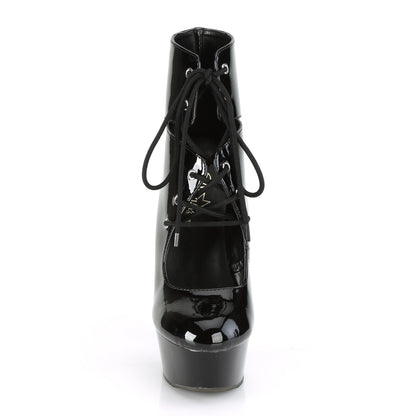 Pleaser Stivaletti da donna DELIGHT-600-22 BLK PAT / BLK