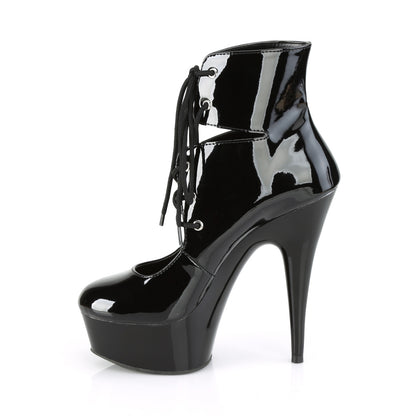 Pleaser Stivaletti da donna DELIGHT-600-22 BLK PAT / BLK