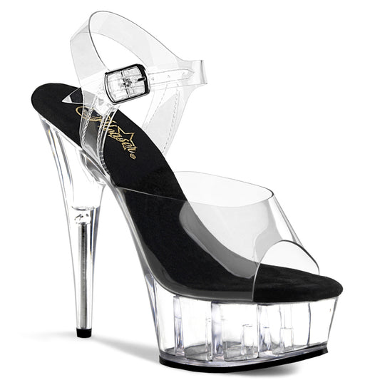 Pleaser Sandali da donna DELIGHT-608 CLR-BLK / CLR