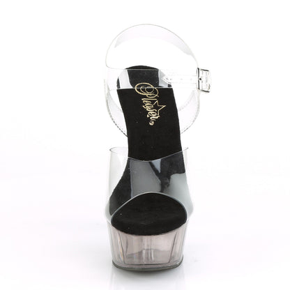 Pleaser Womens Sandals DELIGHT-608T Clr/Smoke Tinted