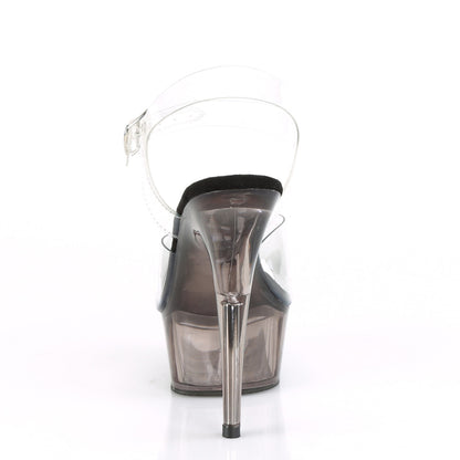 Pleaser Womens Sandals DELIGHT-608T Clr/Smoke Tinted