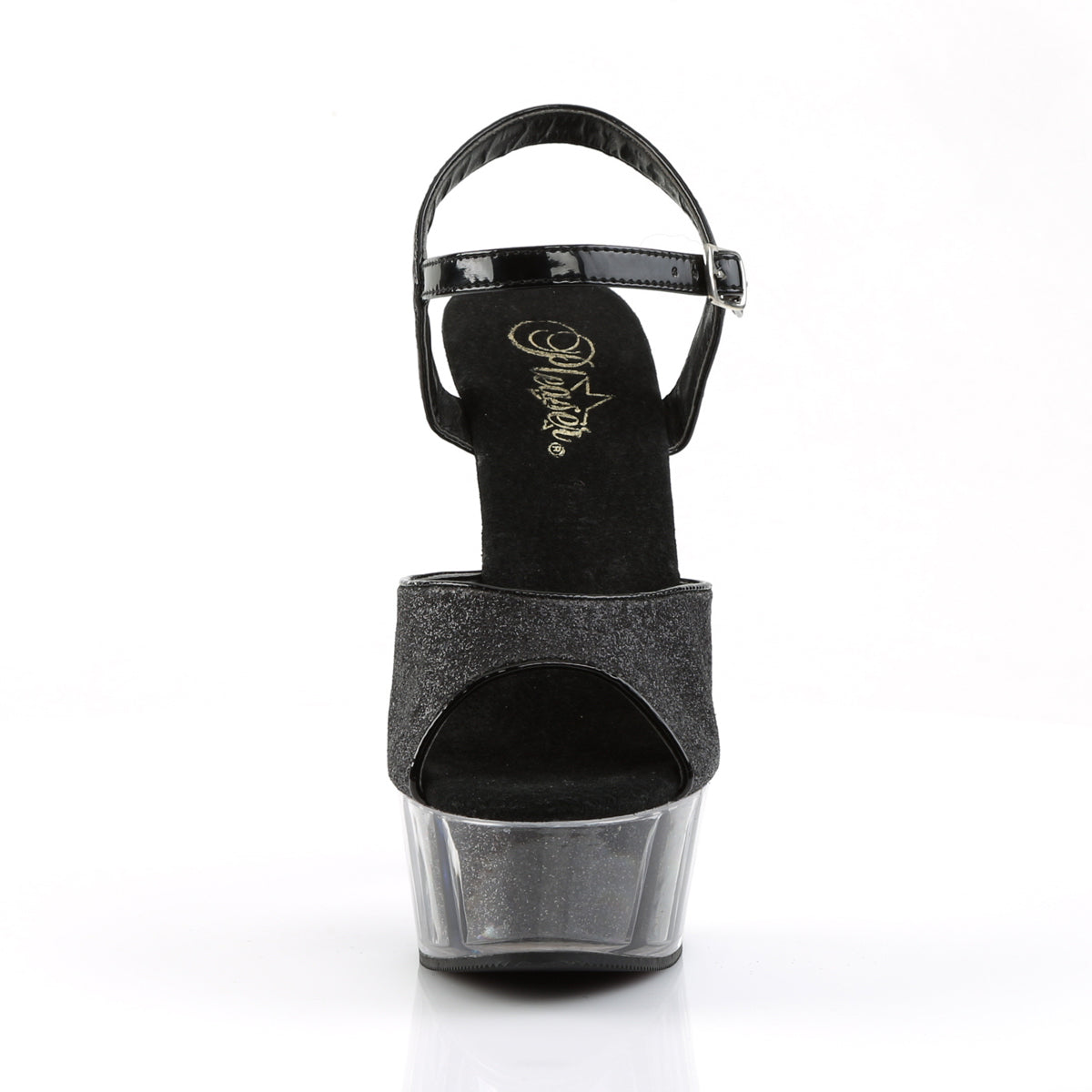 Pleaser Sandali da donna DELIGHT-609-5G BLK GLTR / BLK GLTR GLTR