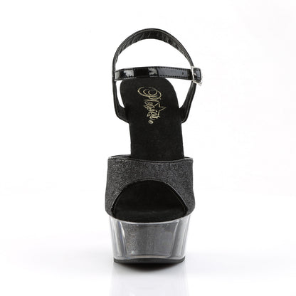 Pleaser Sandali da donna DELIGHT-609-5G BLK GLTR / BLK GLTR GLTR