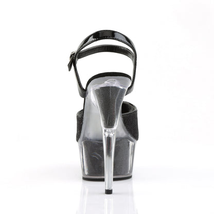 Pleaser Sandali da donna DELIGHT-609-5G BLK GLTR / BLK GLTR GLTR