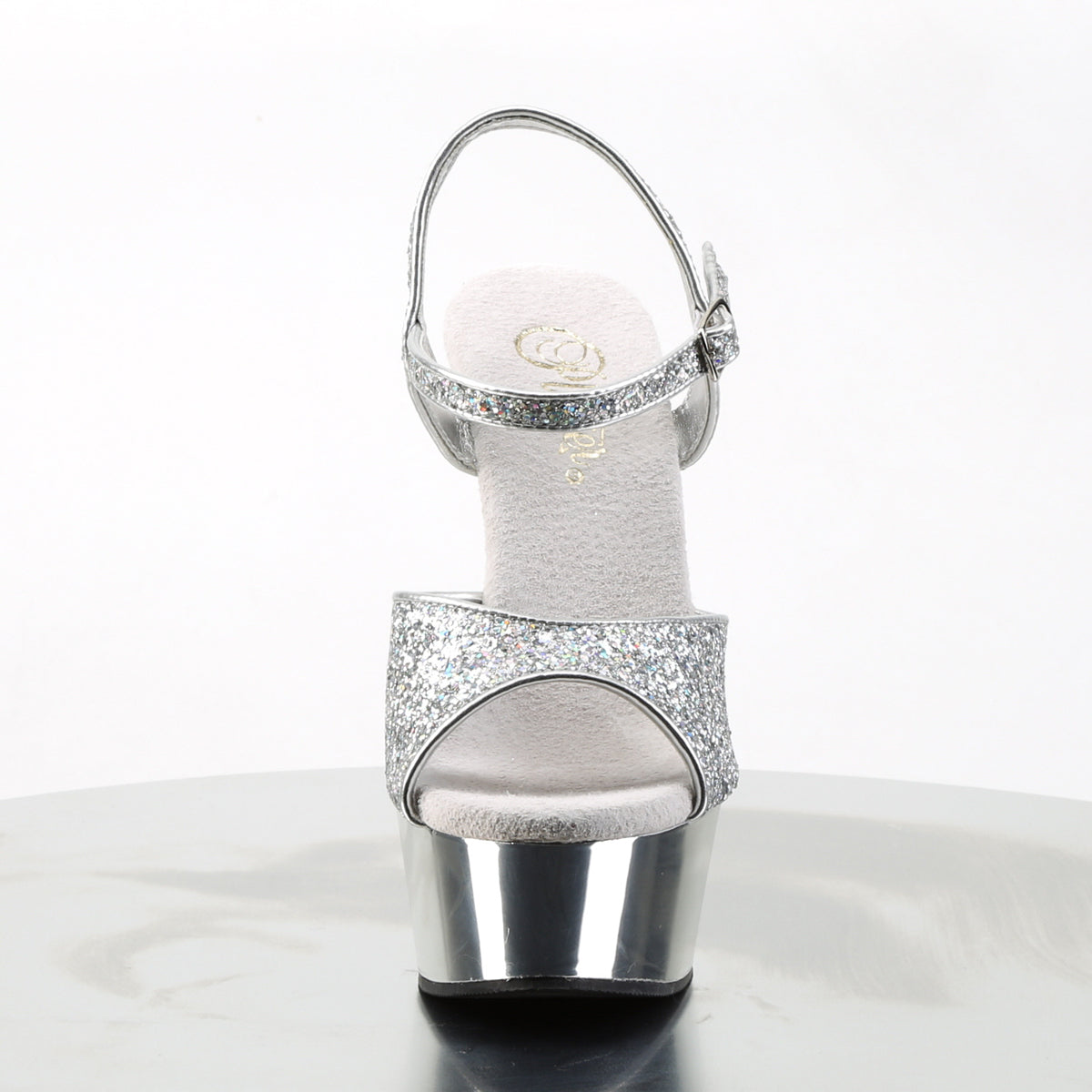 Pleaser Sandali da donna DELIGHT-609G SLV Multi GLTR / SLV Chrome