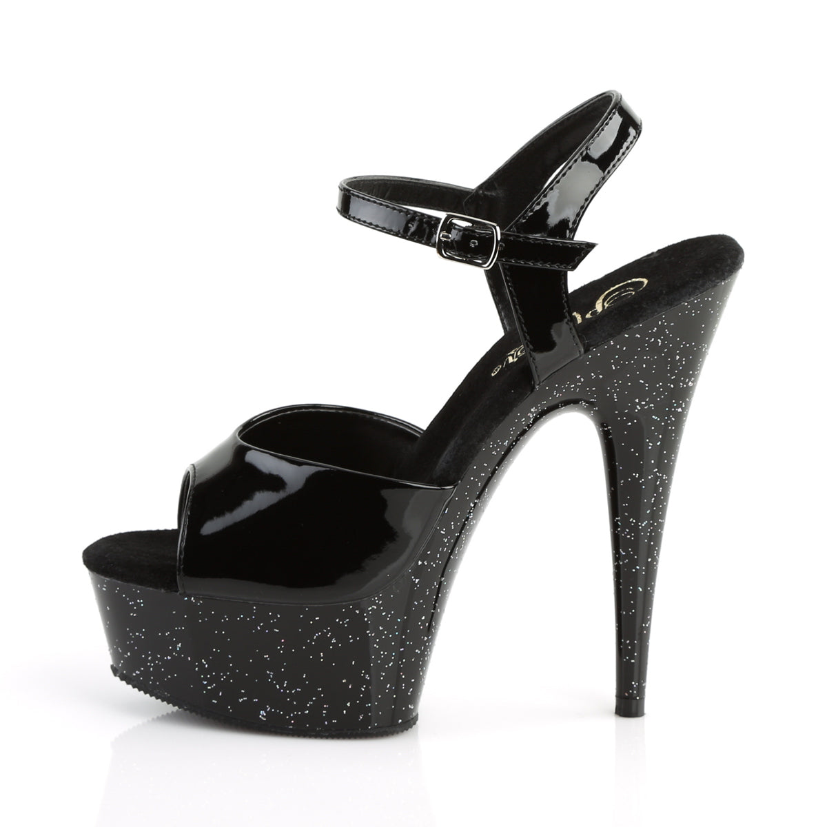 Pleaser Sandali da donna DELIGHT-609 mg Blk Pat / Blk