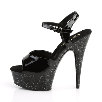 Pleaser Sandali da donna DELIGHT-609 mg Blk Pat / Blk