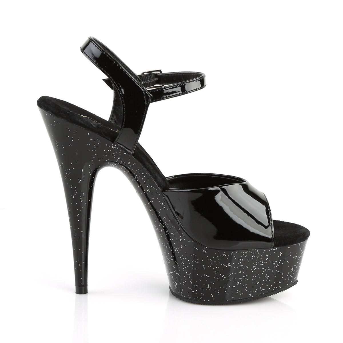 Pleaser Sandali da donna DELIGHT-609 mg Blk Pat / Blk
