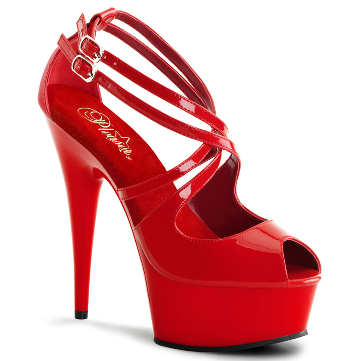 Pleaser Sandali da donna DELIGHT-612 rosso / rosso