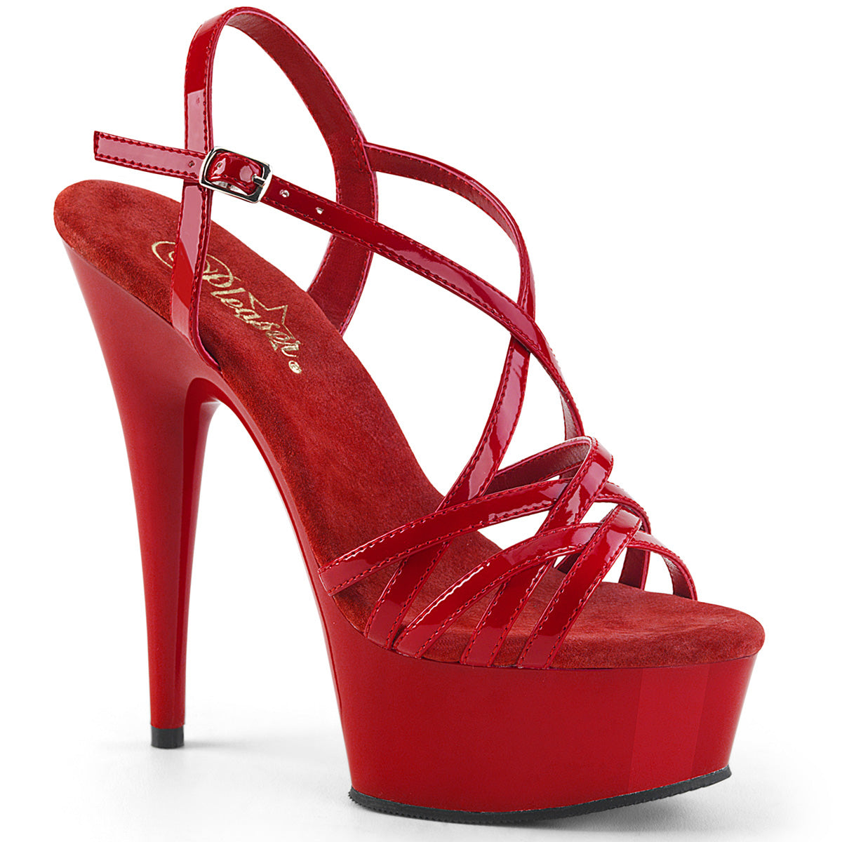 Pleaser Sandali da donna DELIGHT-613 Pat / rosso rosso / rosso