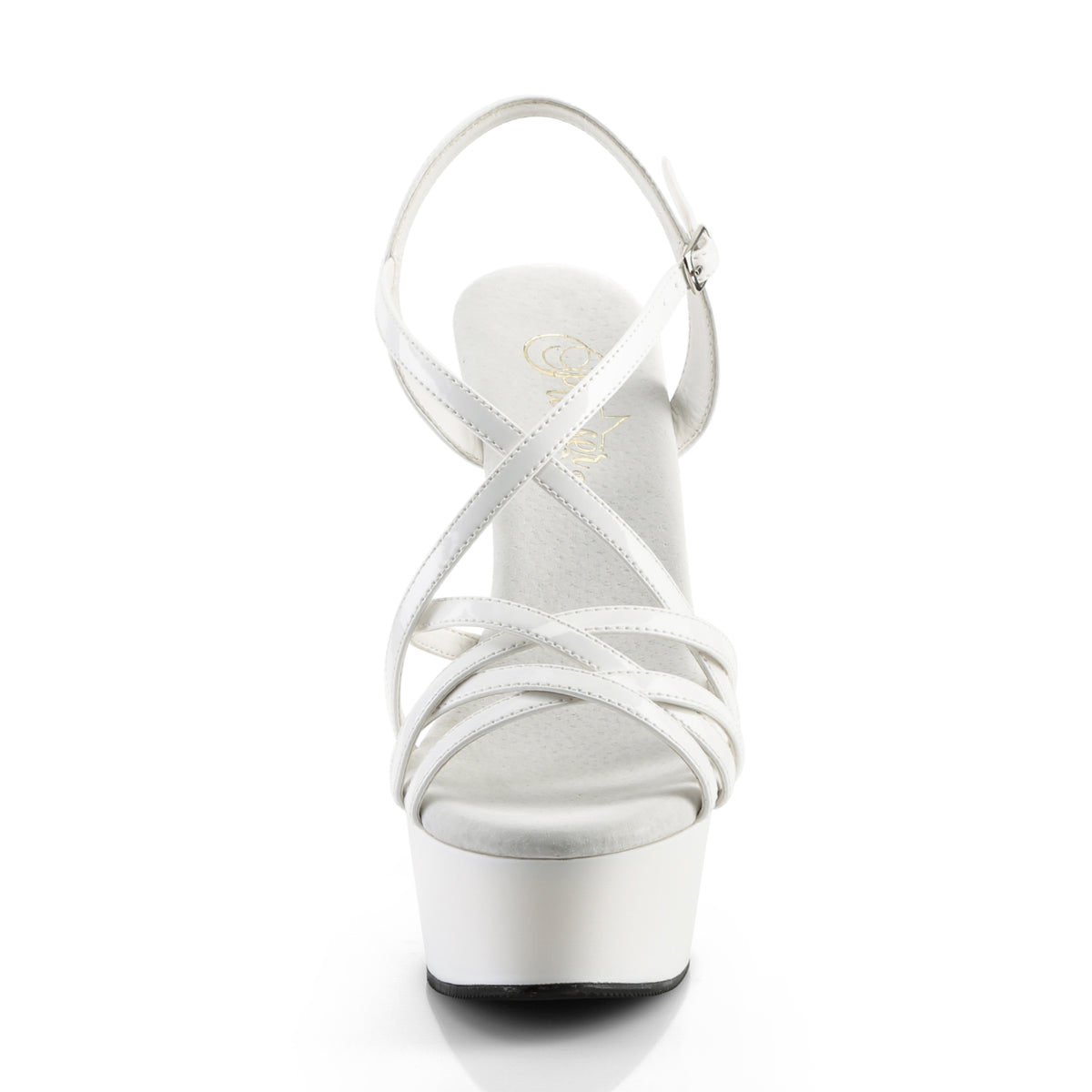 Pleaser Sandali da donna DELIGHT-613 Wht Pat / Wht