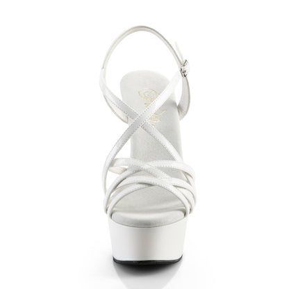 Pleaser Sandali da donna DELIGHT-613 Wht Pat / Wht