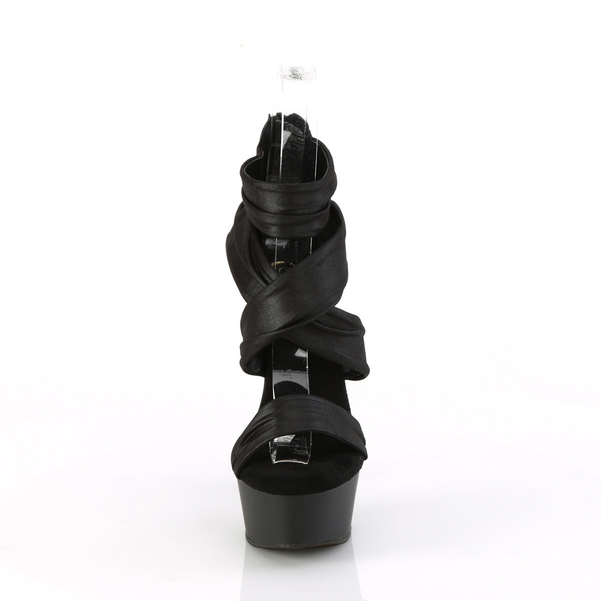 Pleaser   DELIGHT-620 Blk Faux Le-Fabric/Blk Matte