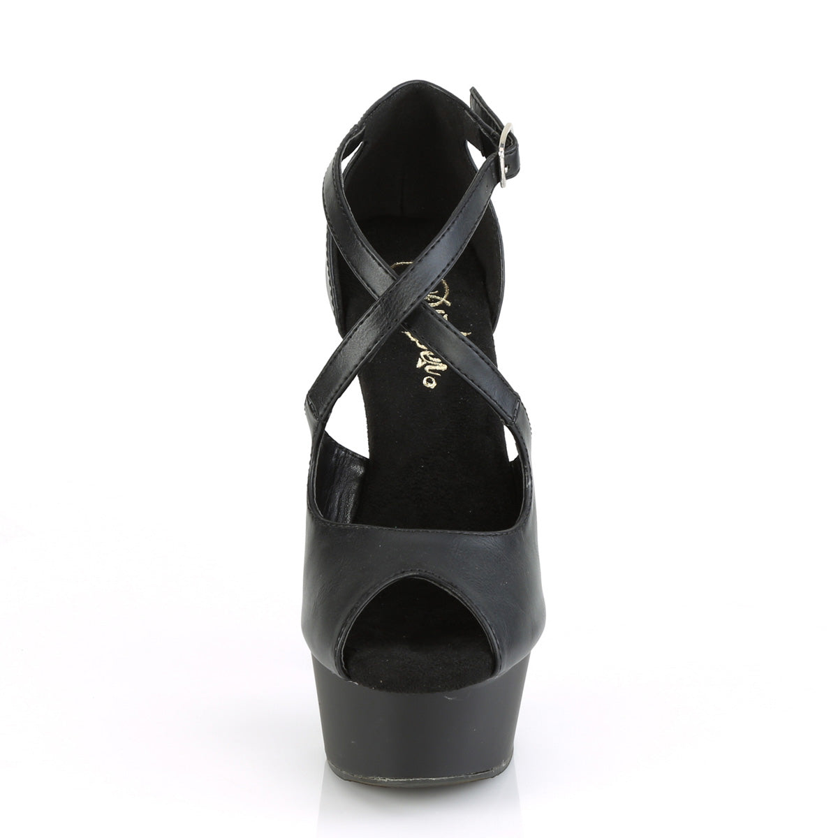 Pleaser Sandali da donna DELIGHT-621 Blk in ecopelle / BLK opaco