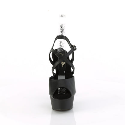 Pleaser   DELIGHT-624-1 BLK Fux Pelle/BLK MATTE