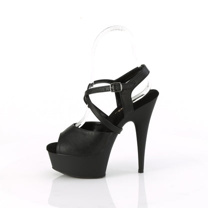 Pleaser   DELIGHT-624-1 BLK Fux Pelle/BLK MATTE