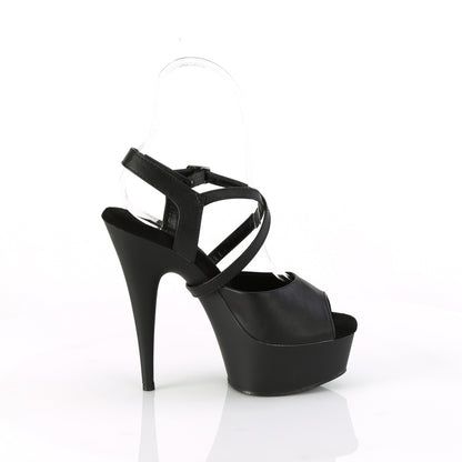 Pleaser   DELIGHT-624-1 BLK Fux Pelle/BLK MATTE