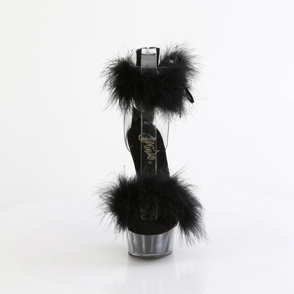 Pleaser   DELIGHT-624f clr-blk pelliccia/m