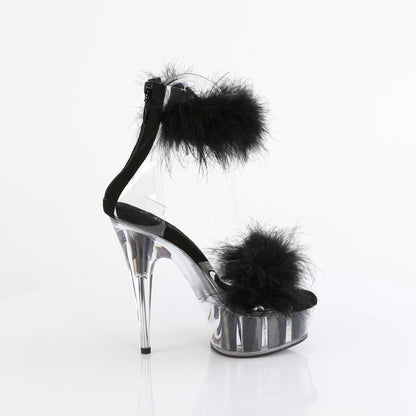 Pleaser   DELIGHT-624f clr-blk pelliccia/m