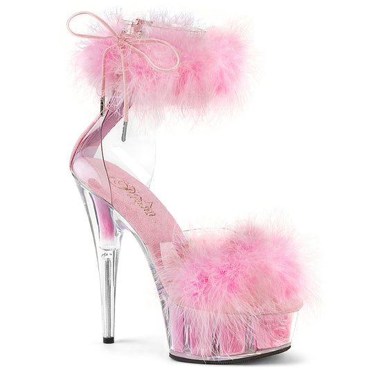 Pleaser   DELIGHT-624f Clr-B. Pelliccia rosa/m