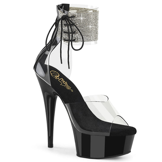 Pleaser   DELIGHT-624RS CLR/BLK