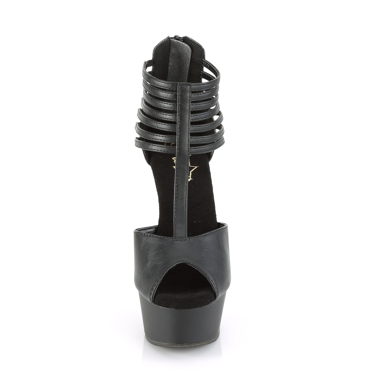 Pleaser Sandali da donna DELIGHT-626 Blk in ecopelle / BLK opaco