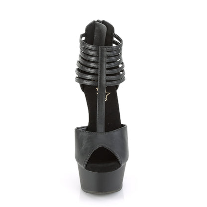 Pleaser Sandali da donna DELIGHT-626 Blk in ecopelle / BLK opaco