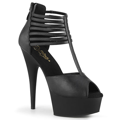 Pleaser Sandali da donna DELIGHT-626 Blk in ecopelle / BLK opaco