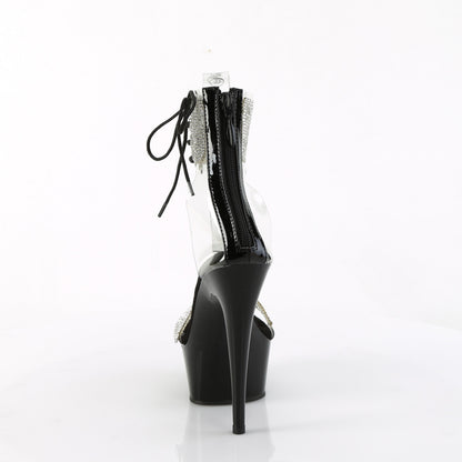 Pleaser   DELIGHT-627RS CLR-BLK/BLK