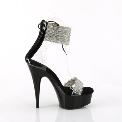 Pleaser   DELIGHT-627RS CLR-BLK/BLK