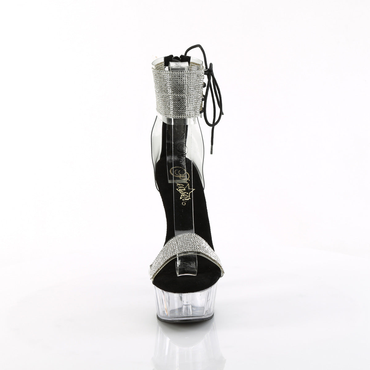Pleaser   DELIGHT-627RS CLR-BLK/CLR