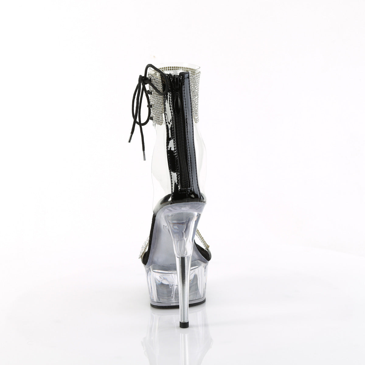 Pleaser   DELIGHT-627RS CLR-BLK/CLR